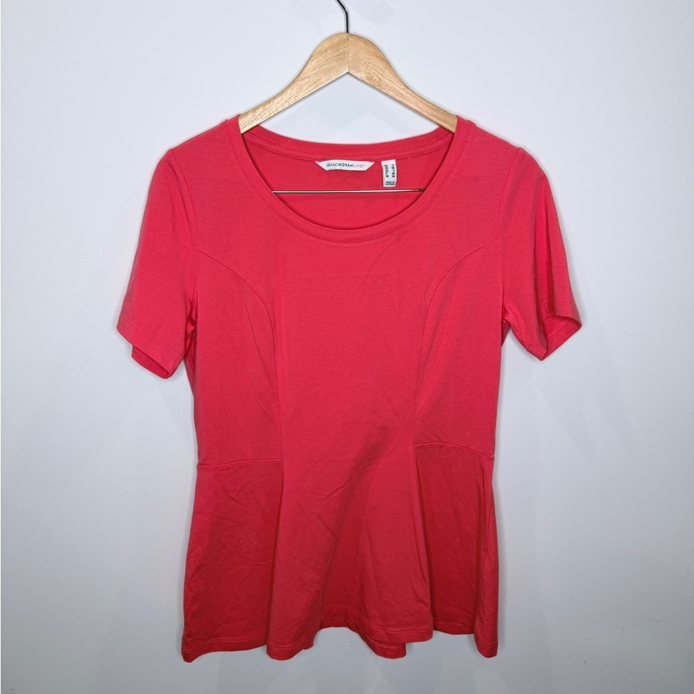 Isaac Mizrahi Dressy Coral Women's Top